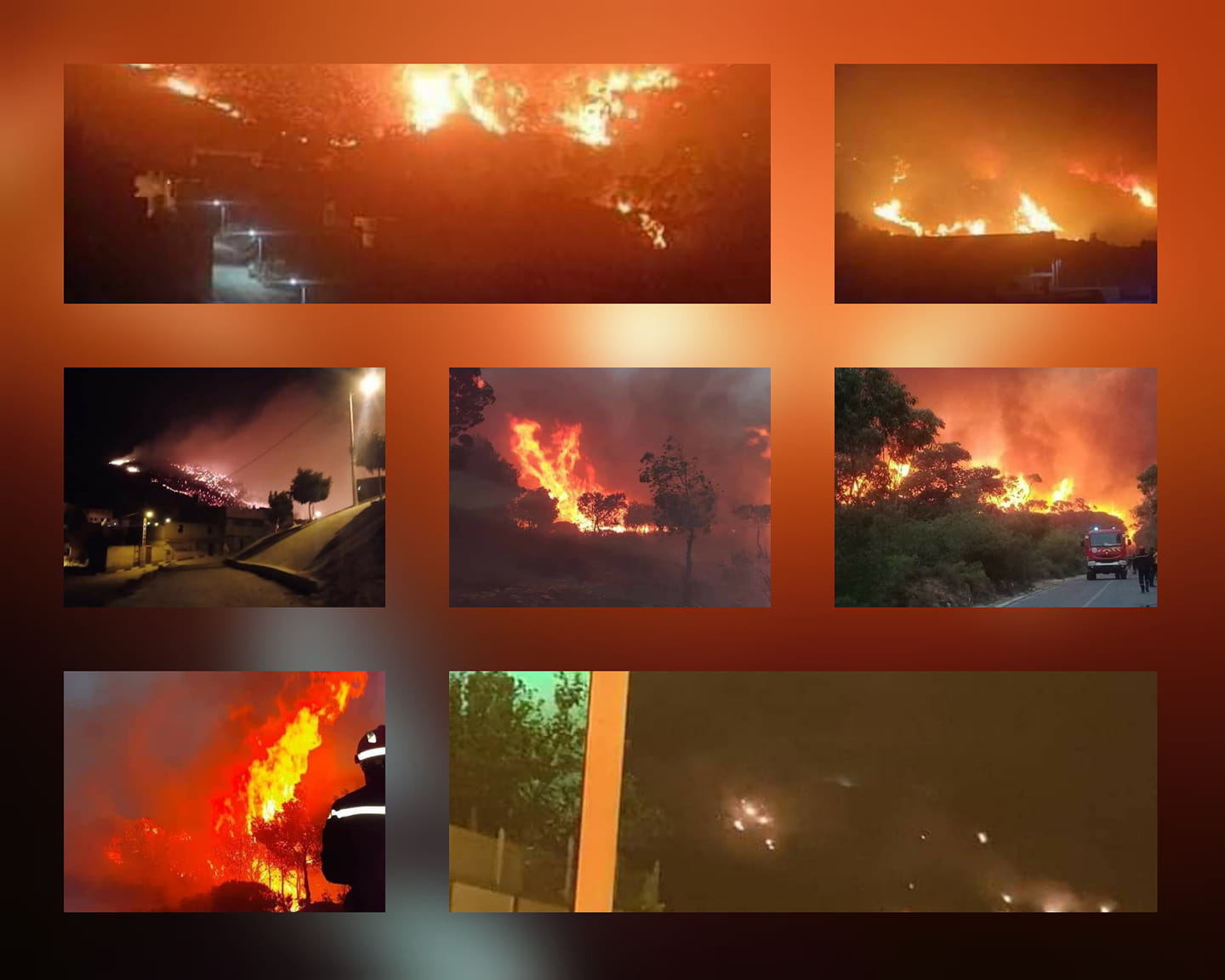 الحرائق تحاصر 10 ولايات وجهود عناصر الحماية المدنية متواصلة لإخمادها